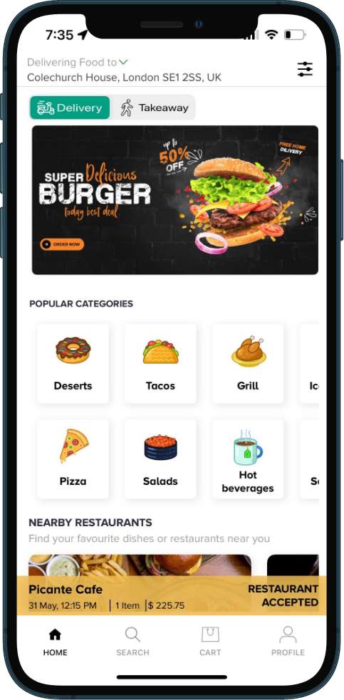 food delivery script