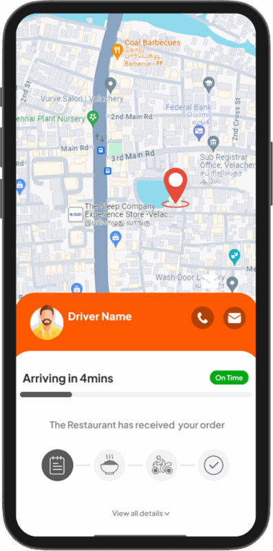 Talabat Clone App live tracking