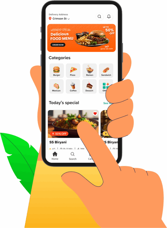 Talabat Clone Script Homescreen