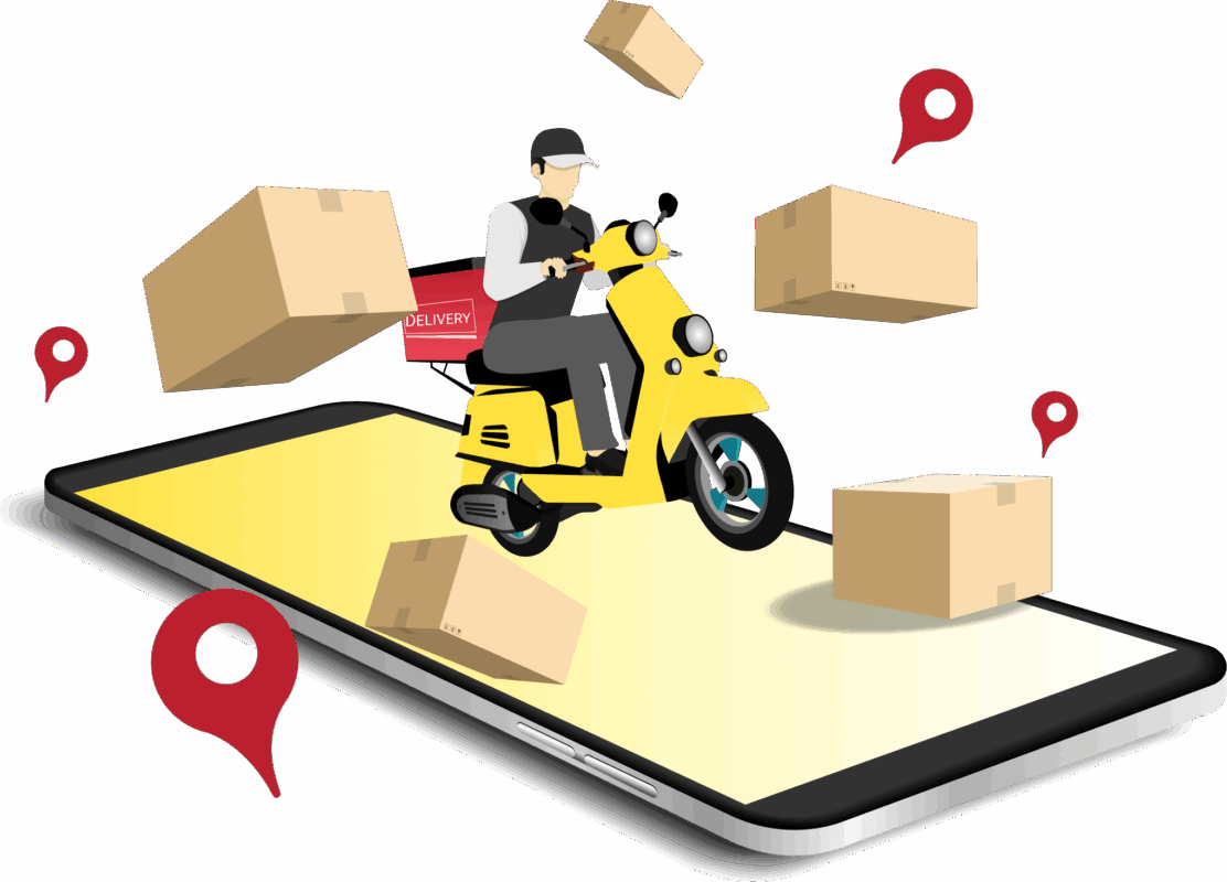 Multi-service Postmates Clone app UI mockup