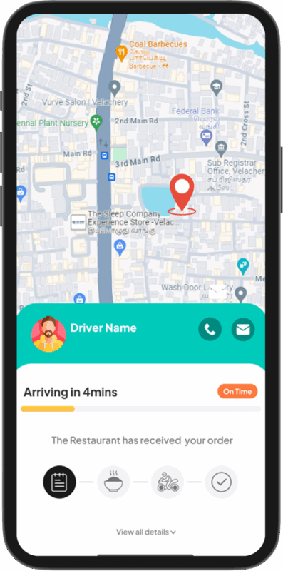 Deliveroo Clone Track Location