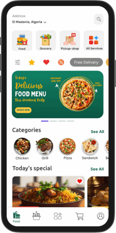 Chowdeck Clone Homepage