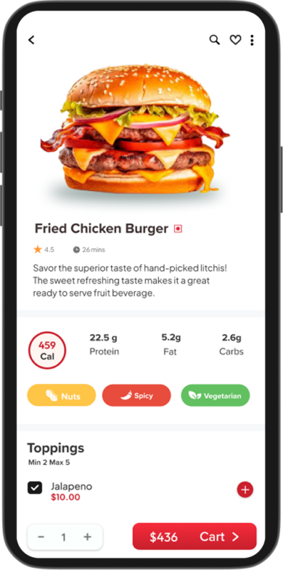 Delivery Hero Clone - Productdetail page