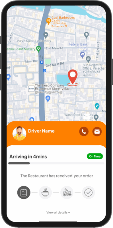 Lieferando Clone Locationtrack page